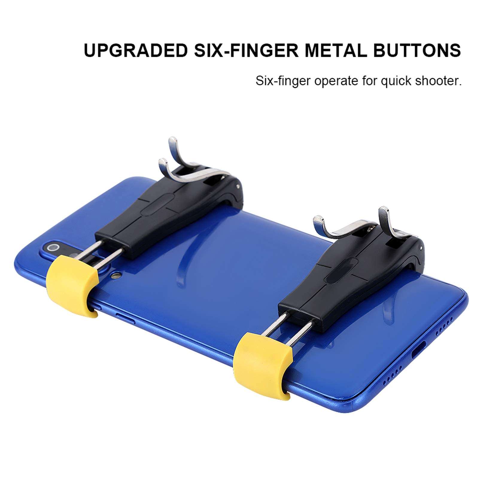 Mobile Game Controller Mobile Triggers Cellphone Game Trigger Shooter for PUBG/Fornite/Knives Out/Rules of Survival/Call of Duty Gamepad Trigger Joysticks for 4.7-6.5" iOS Android Phone 5