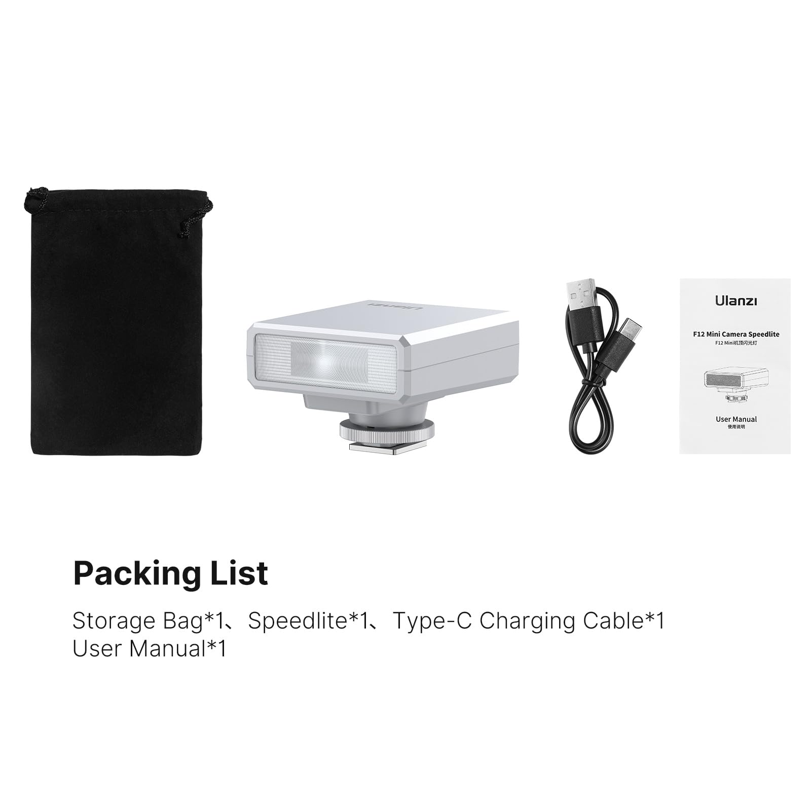 ULANZI LM20 Speedlite Camera Flash – GN12 Guide Number & 5600K CCT for Canon, Nikon, Fuji, Panasonic, Olympus, Pentax & More SLR/Mirrorless/Digital Cameras with Single-Contact Hot Shoe, White 4