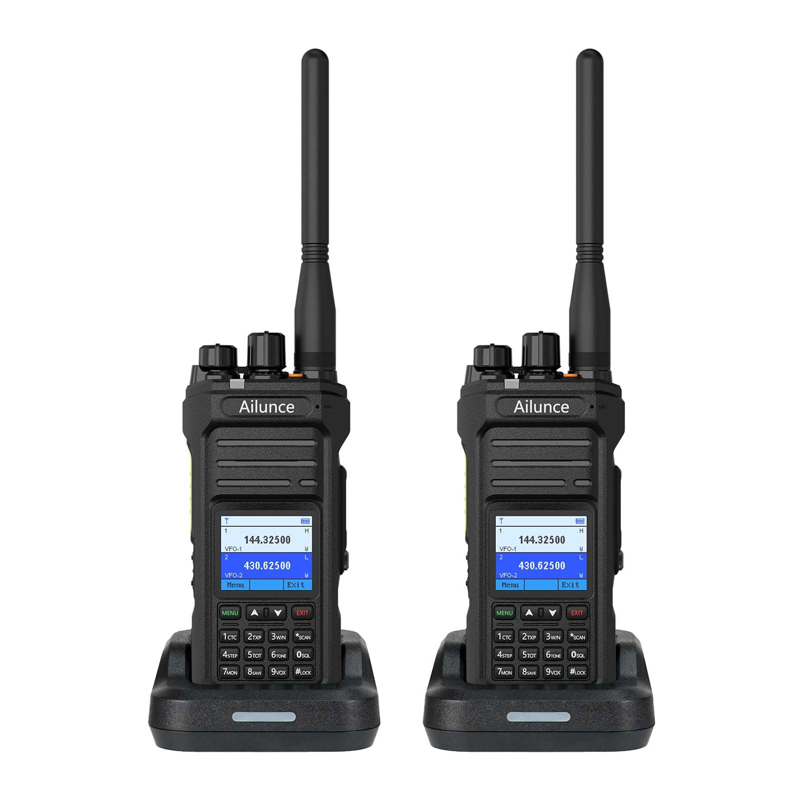 Retevis Ailunce HA1UV Ham Radio Handheld,Dual Band Radio with Cable,IP67 Waterproof,USB-C Charging,2800mAh Battery,NOAA,Emergency Alarm,Long Range Handheld Transceiver for Camping Adventures(2 Pack) 1