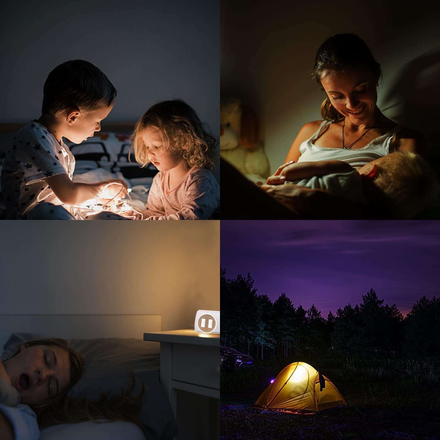 Arkit Mini 2 in 1 USB Holder Port with Lamp| Portable Home Lights| Led Light with Double USB Charging Port | Mini USB Plugin Lamp| Laptop Light/Desktop Reading Light with Data Cable Protector (1) 3