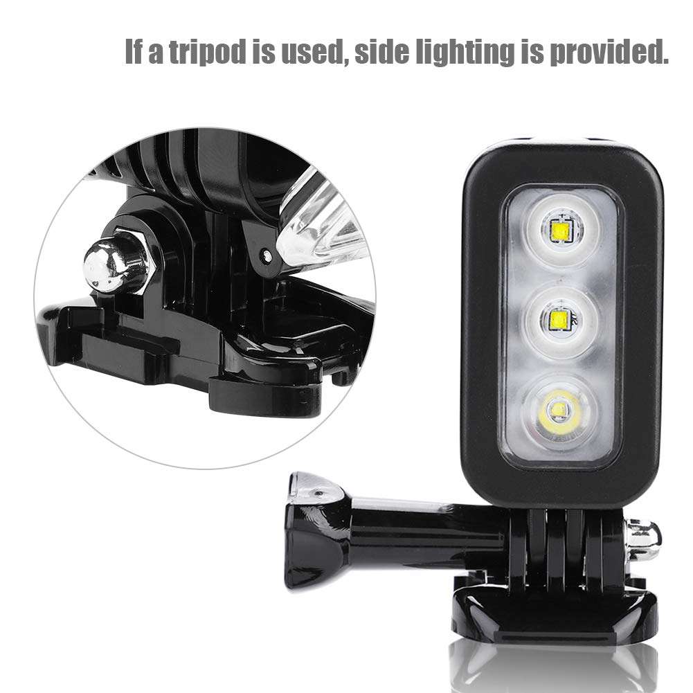 Underwater LED Fill Light,Portable 280 Lum Adjustable Single/Double Diving Vertical Video Camera Camcorder Filling Lamp Light for GoPro,XiaoYi Sports Action Camera 3