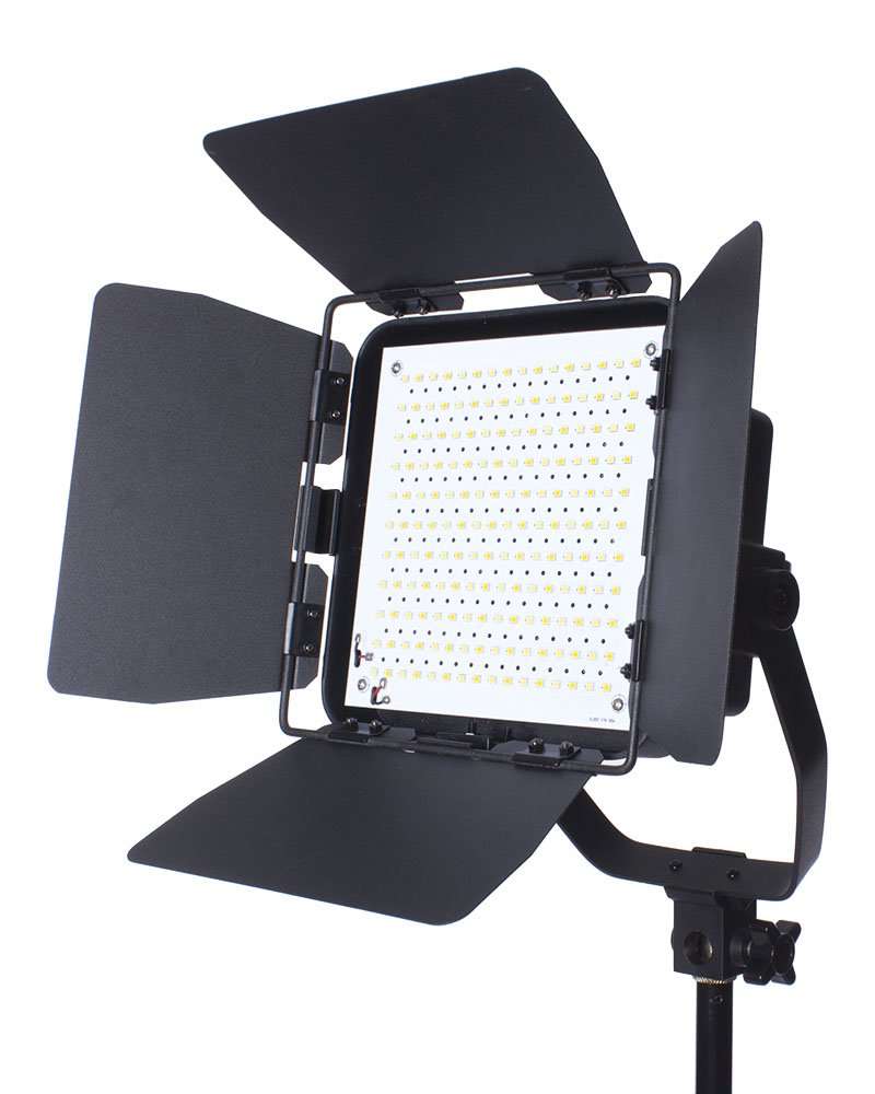 Fovitec - 300H Spectrum Series Premium Photography & Video LED Spotlight with Barndoors - [Ra>90][Continuous Lighting][Stepless Knobs][5400K] 1