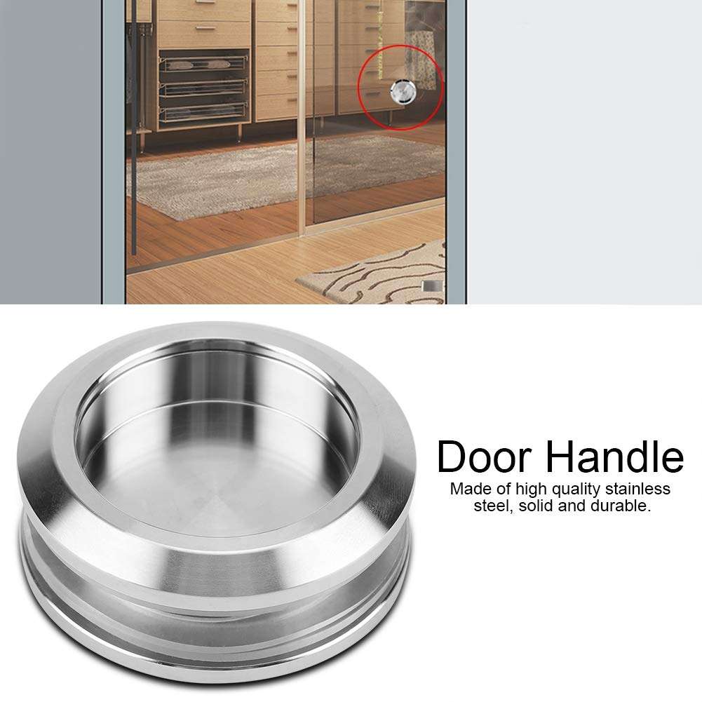 Round Door Handle Door Knobs Handles Stainless Steel Sliding Door Handle Pull Two-Sided Handle Hardware 6