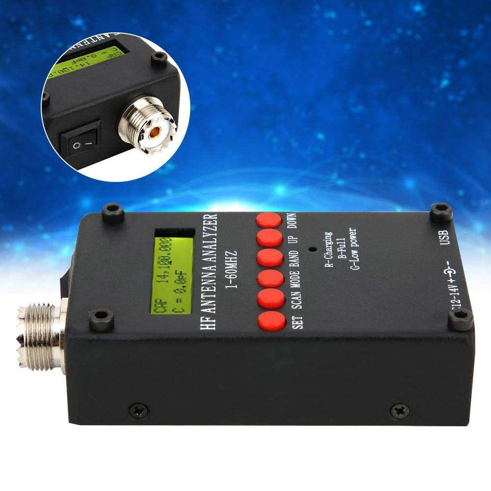 Antenna Meter Mini60S Antenna Analyzer 1-60MHz DC12-14V Network Analyzer Radio Accessory with Mini USB Socket 3
