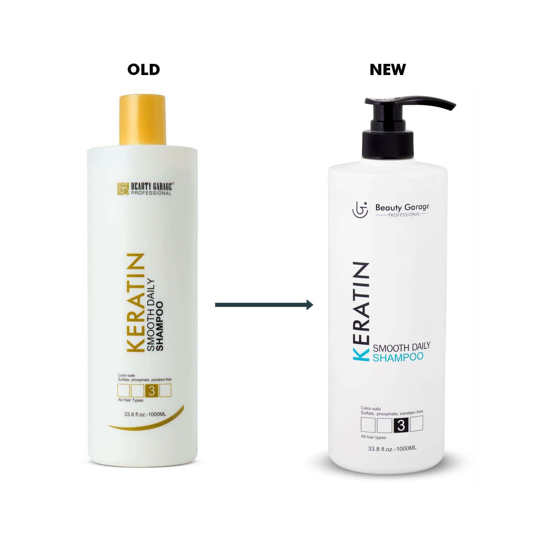 Beauty Garage Keratin Sulphate Free Moisturizing Smooth Daily Shampoo 1000ml 4