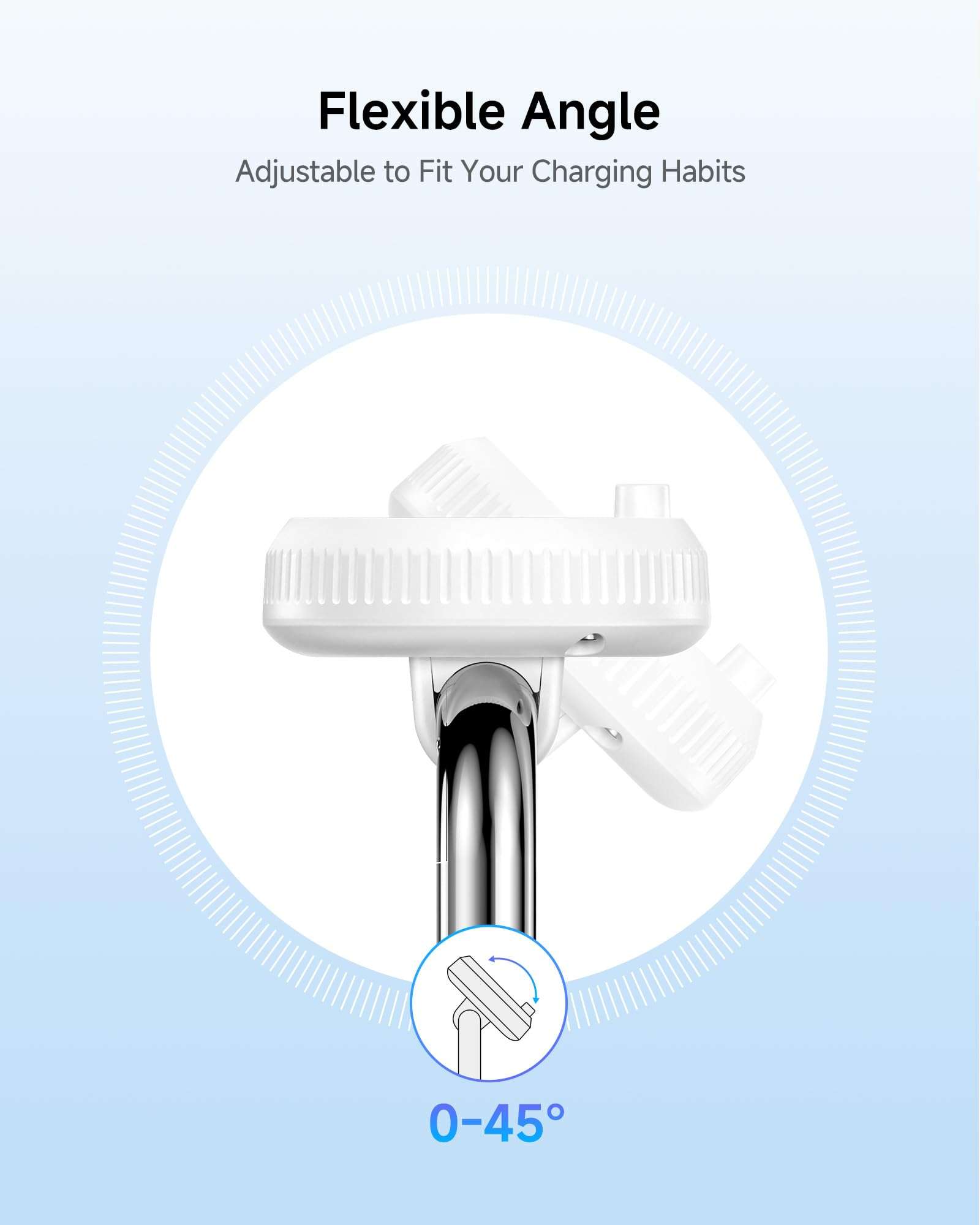 SwanScout Watch Charger Stand for Garmin Watch Forerunner 165/265/45, Vivoactive 6/5, Instinct 3/2, Tactix, Approach, Quatix Series and for Multiple Garmin Watch Devices, SwanScout 505GM (White) 6