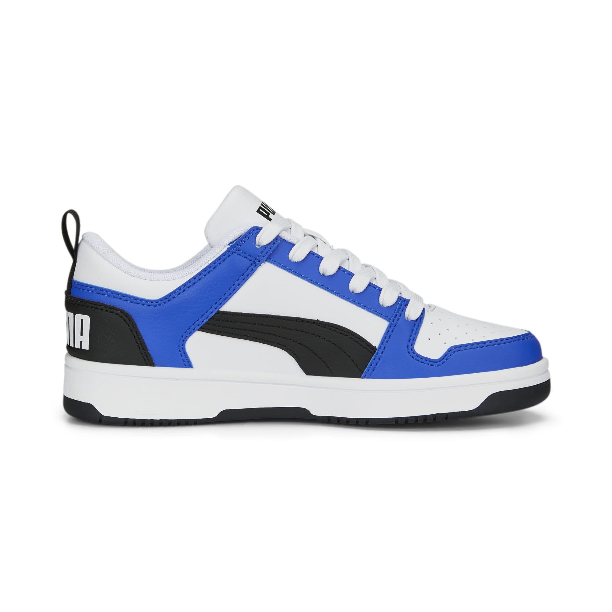 PUMA Rebound Layup Sneaker, White Black-Royal Sapphire, 4.5 US Unisex Big Kid 3