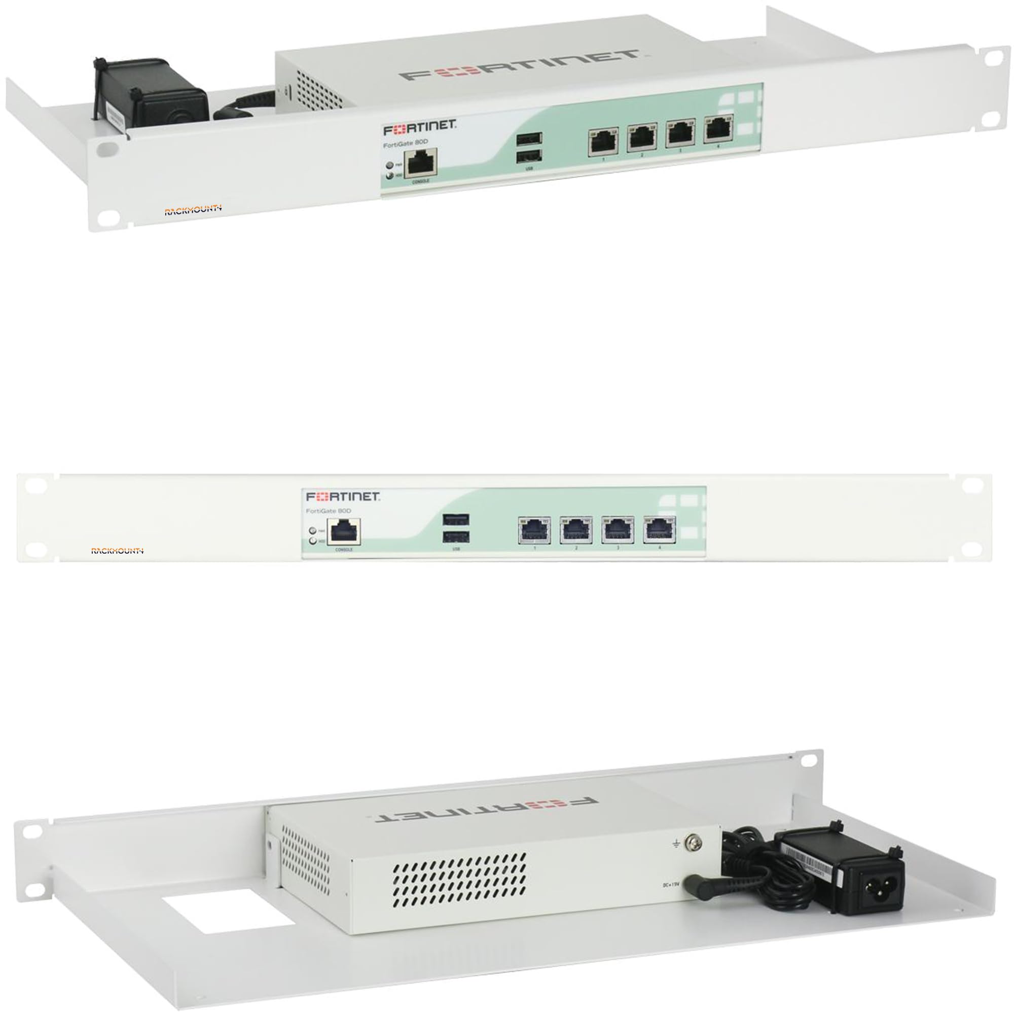 Fortinet Firewall Appliance Rack Mount - 1U Server Rack Shelf with Easy Access Front Network Connections, Properly Vented, Customized 19 Inch Rack - RM-FR-T8 by Rackmount.IT 1