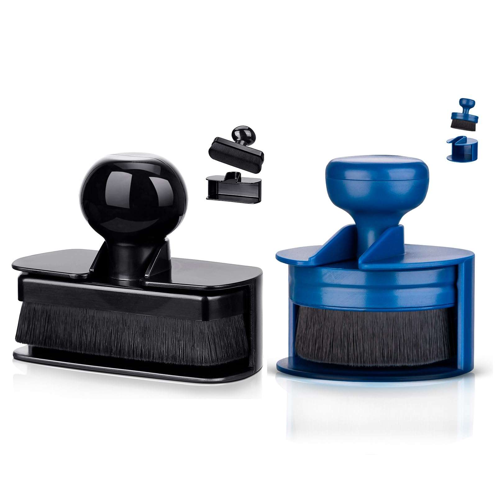 Tire Shine Applicator Brush - Extra Large and Small Size Automotive Tire Dressing Applicator Brush with Storage Stand 1