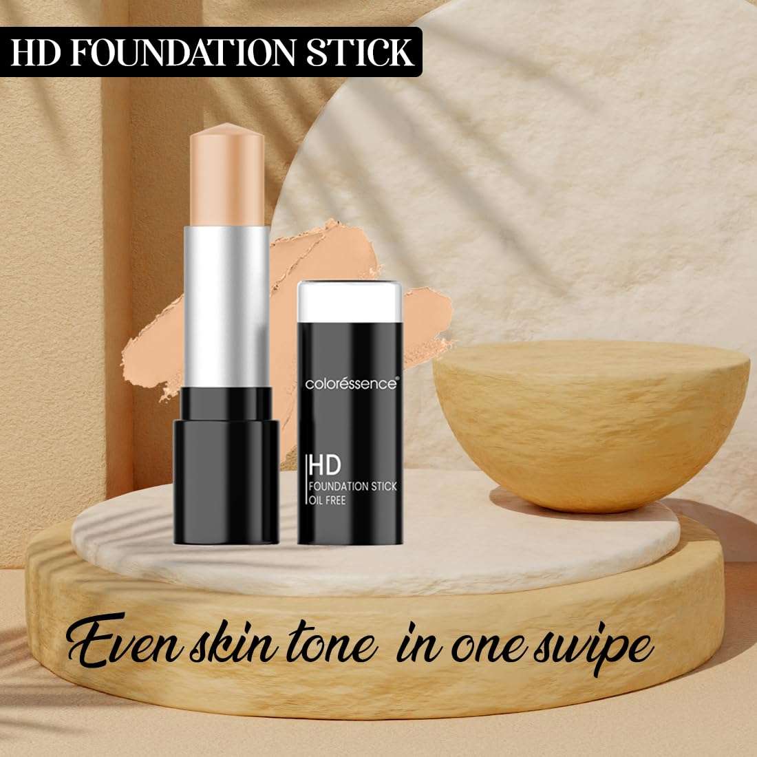 Coloressence HD Foundation Stick fo Illuminating Full Coverage Finish With an Ultra Moisturizing Formula - Petal Peach 2