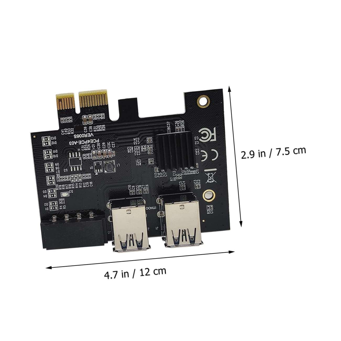 Artibetter Pci Riser Card Dual to Pci Slot Expansion Adapter USB for Mining Rigs Performance Easy Installation High Efficiency Computer Accessory 4