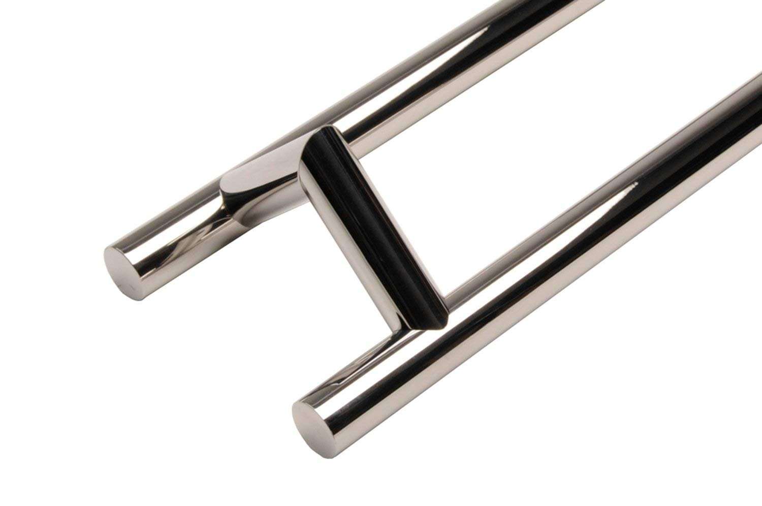 Strongar 45º Offset/Modern & Contemporary Round Bar/Ladder/H-Shape / 914mm Push-Pull Stainless-Steel Door Handle - Polished Chrome Finish (60 inches) 4