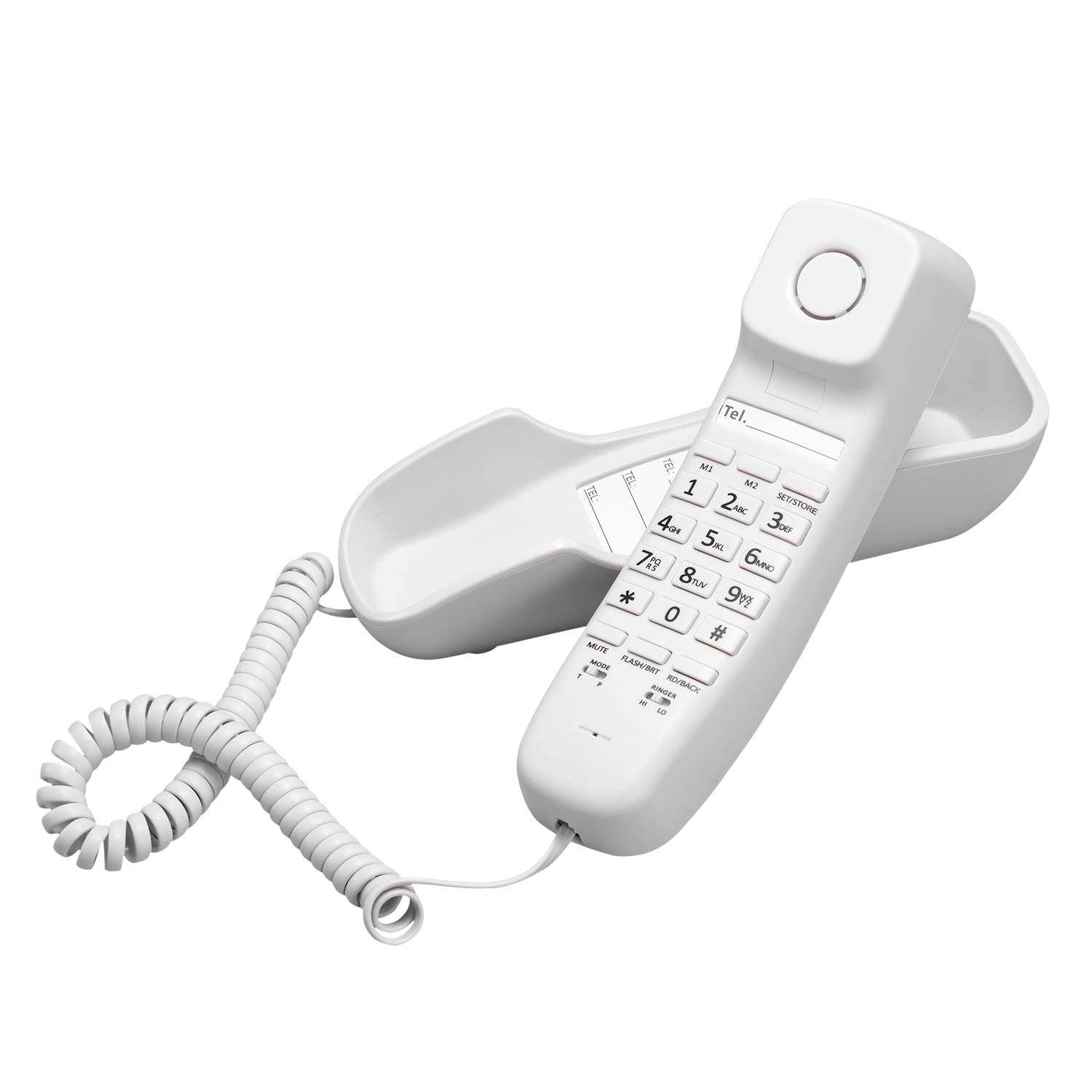 Ornin T112 Trimline Corded Telephone with Caller ID(Off-White) 2
