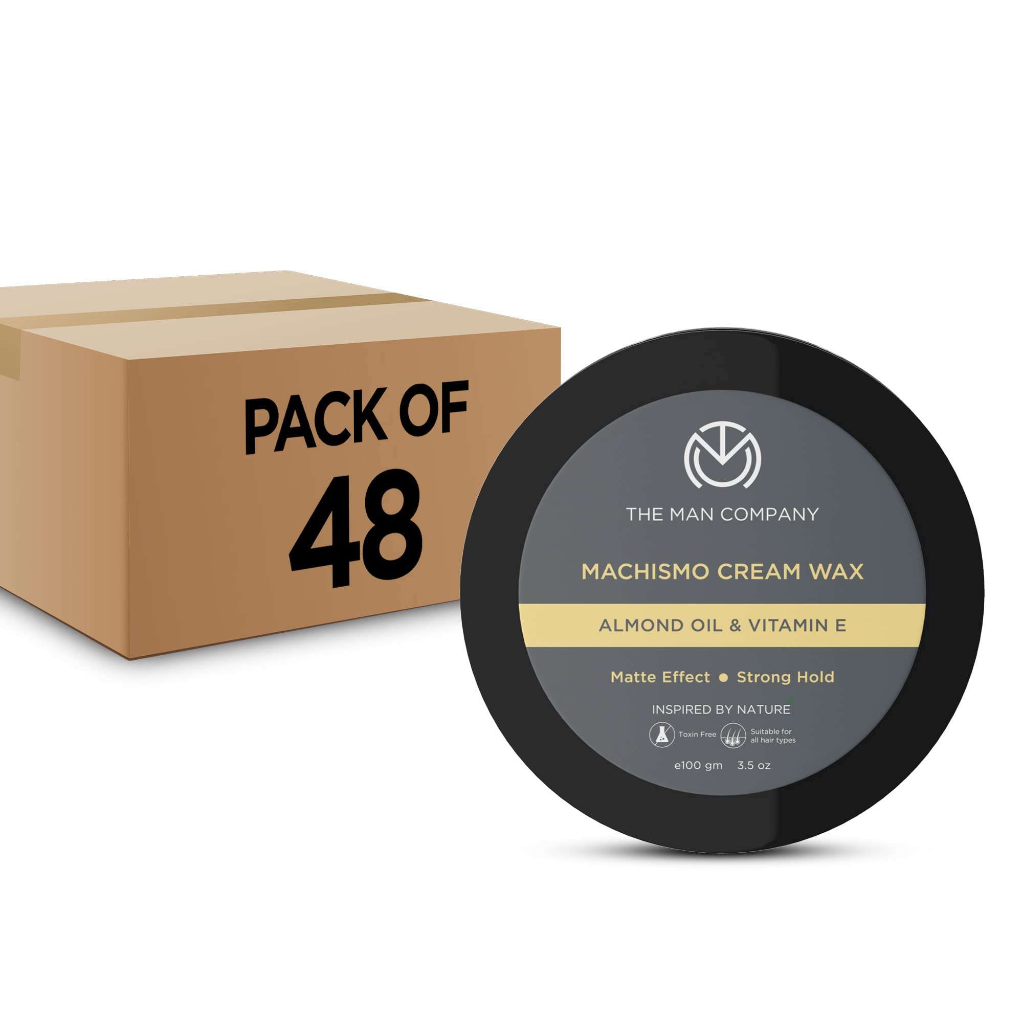 The Man Company Machismo Stronghold Hair Wax for Men - 100gm | Stylish Matte Finish with Volume | Non Sticky - Pack of 48