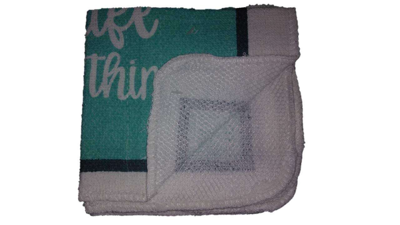 Oven Mitts - Potholder Dish Scrubber Towel Linen Set (6 Pieces) Inspirational Design Includes 1 Towel 2 Dish Clothes 2 Potholders 1 Oven Mitt - Motivational Linen Set - Kitchen Decor 5