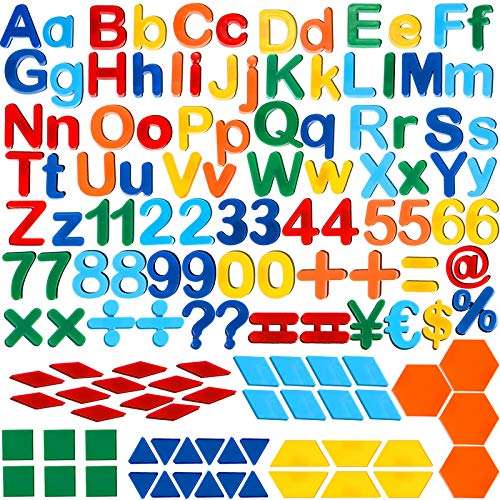137 Pieces Magnetic Letters Numbers Alphabet Fridge Magnets and Shapes for Toddlers Phonics Letter Refrigerator Magnets for Ages Over 3 Early Educating Learning 1