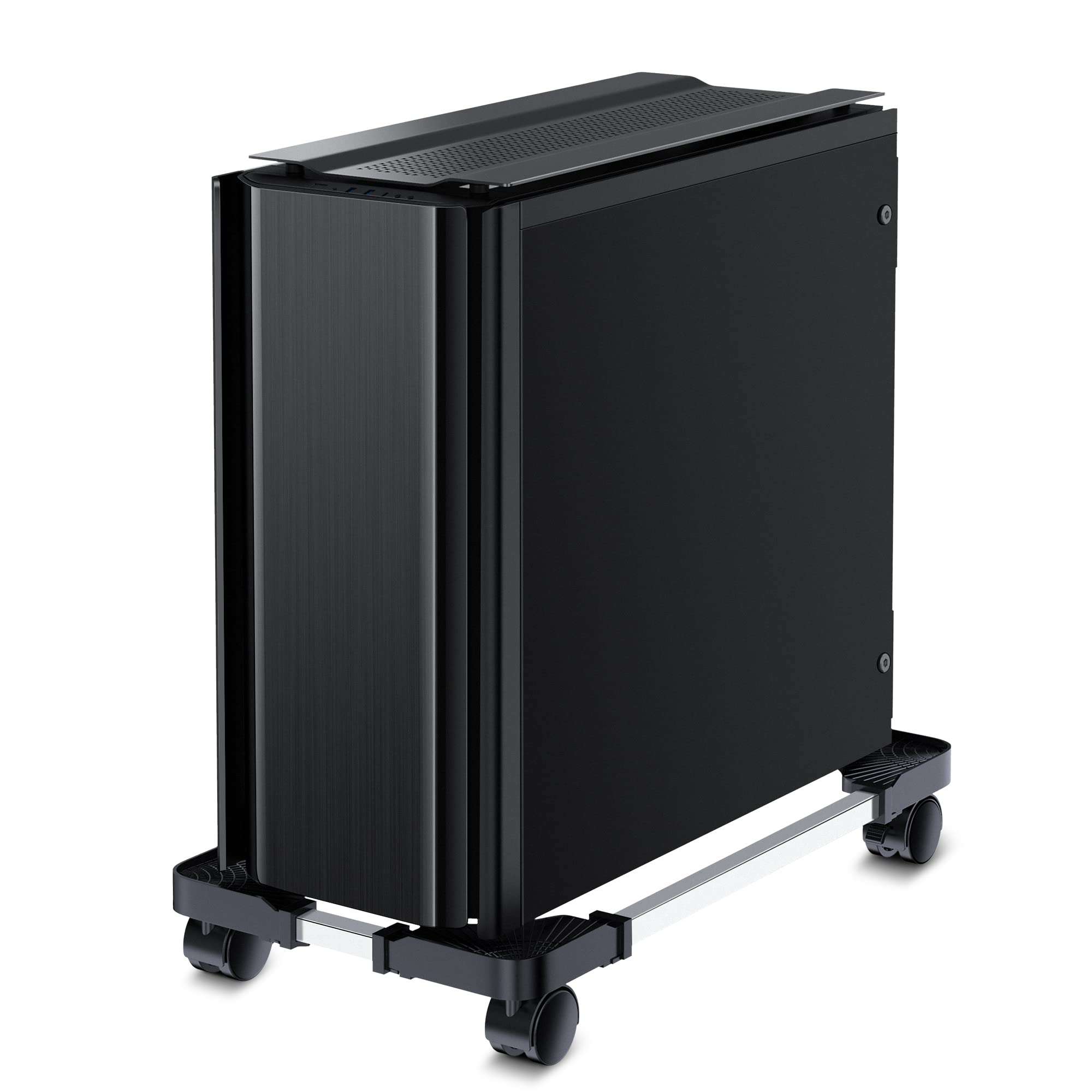 LABOBOLE Computer Tower Stand - Adjustable PC Stand for Most Desktop Towers - Elevate and Organize Your Desktop - Mobile CPU PC Holder Cart Riser Printer 4