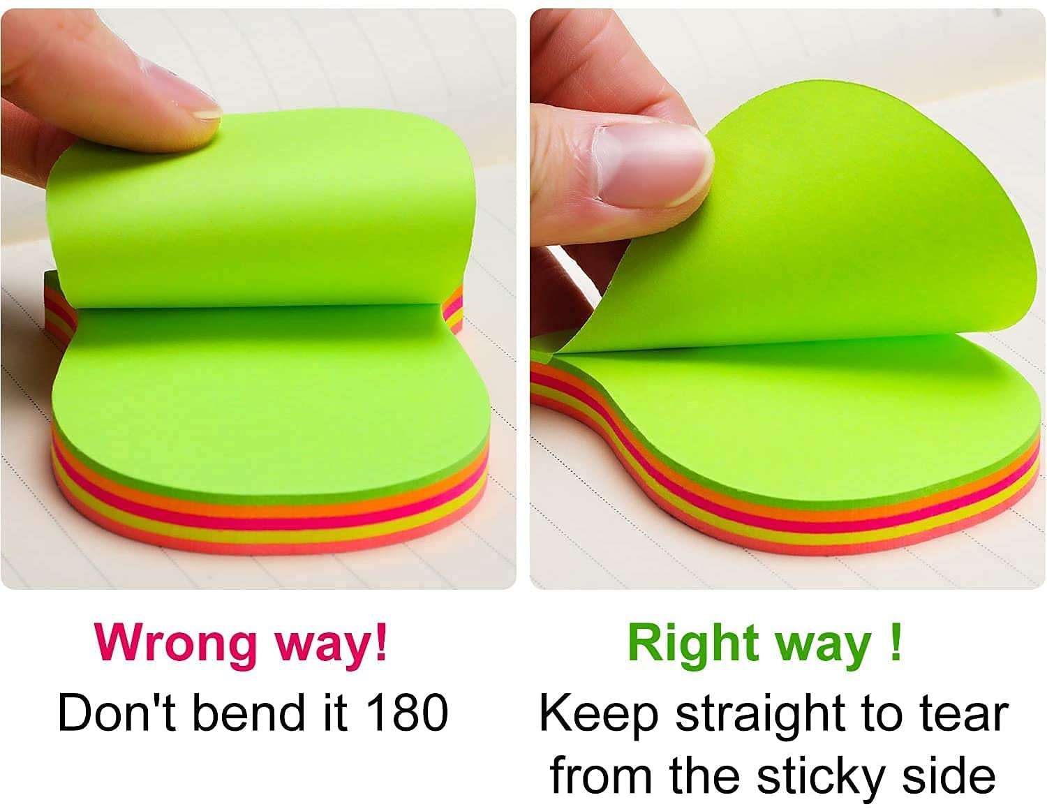 Samvardhan Multicolor 5 Different Shapes 500 Sticky Note (5 X100 Sheets per pad), Fluorescent Paper Self Adhesive and Removable Sticky Notes-5 Colors 4