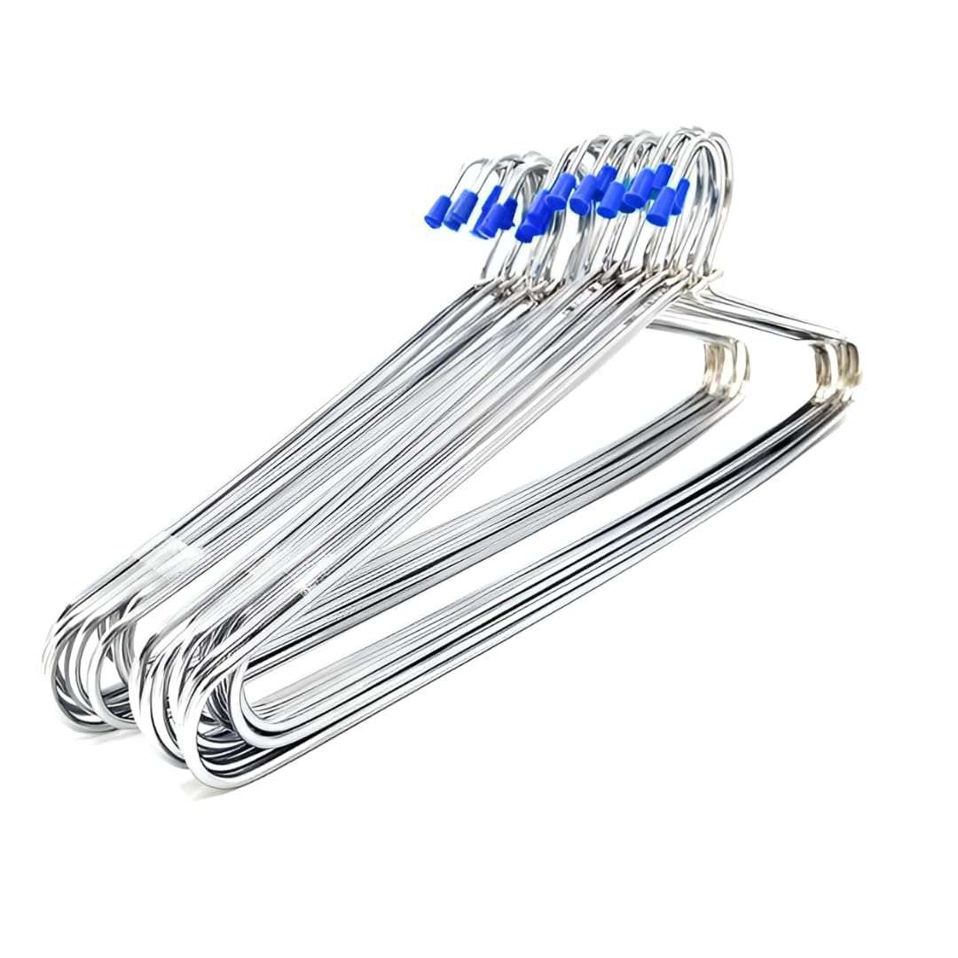 Green Tales Clothes Wire Heavy Duty Stainless Steel Hangers with Non Slip Grooves, Ultra Thin Metal Space Saving Clothing Hanger 16.5 Inch (24) 6