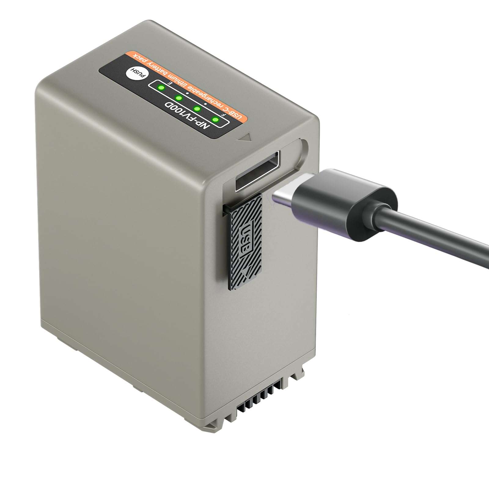 NP-FV100 Batteries,4590mAh NP-FV100A Battery with USB Direct Charging for Sony PXW-Z90 HDR-CX455 CX675 CX260 CX290 CX330 CX380 CX430V CX580V CX760V CX900 PJ430V PJ540 PJ580V PJ650V PJ670 (1 Pack) 1