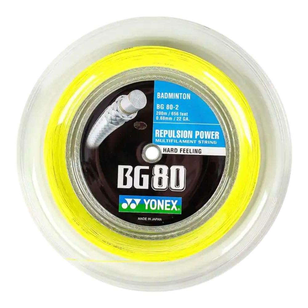 Yonex BG80 String Reel for Badminton Racquet 200 Meter - Yellow Color 1