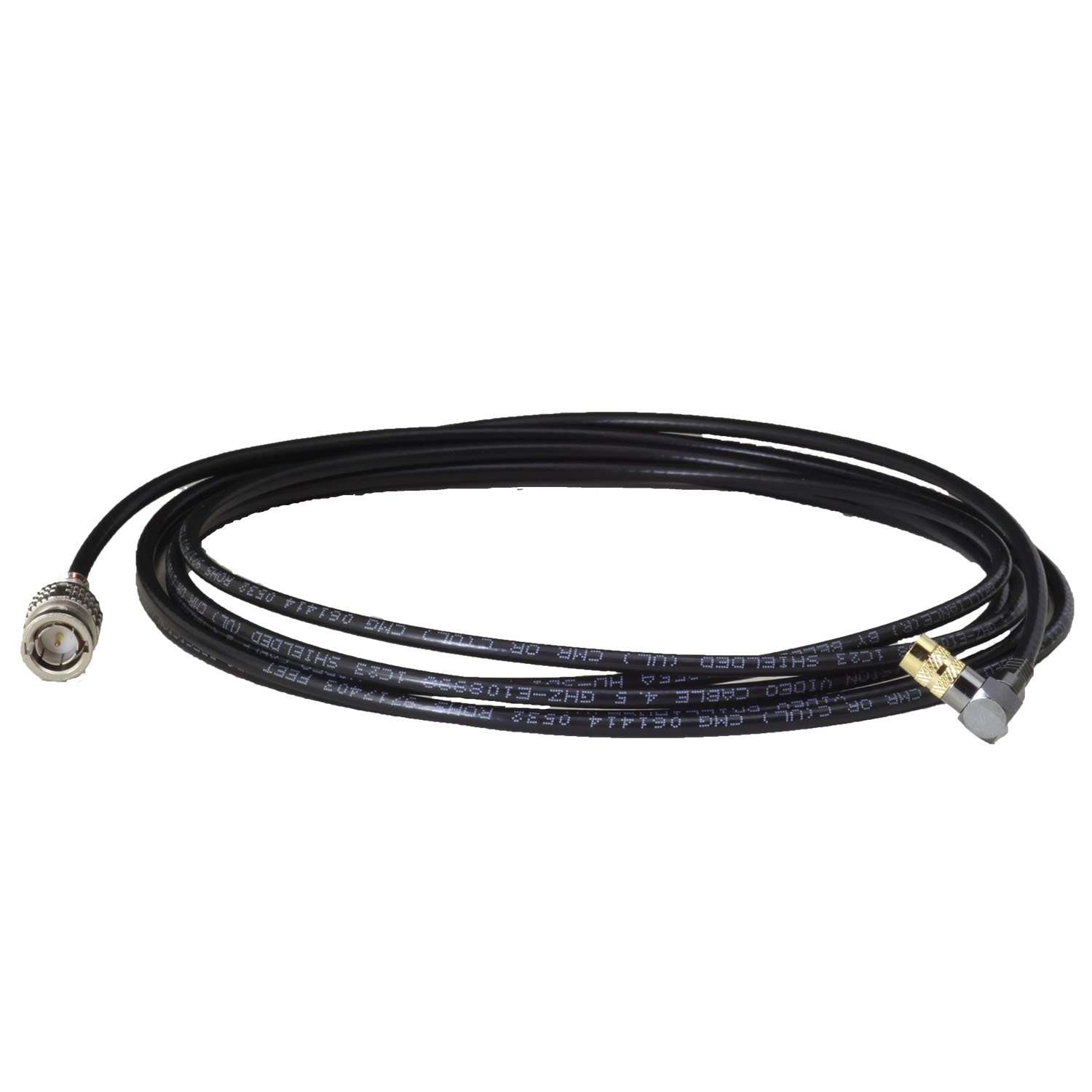 BJC Mini SDI Cable Made with Belden 1855A (10 Foot, BNC to Right-Angle DIN 1.0/2.3, Black) 1