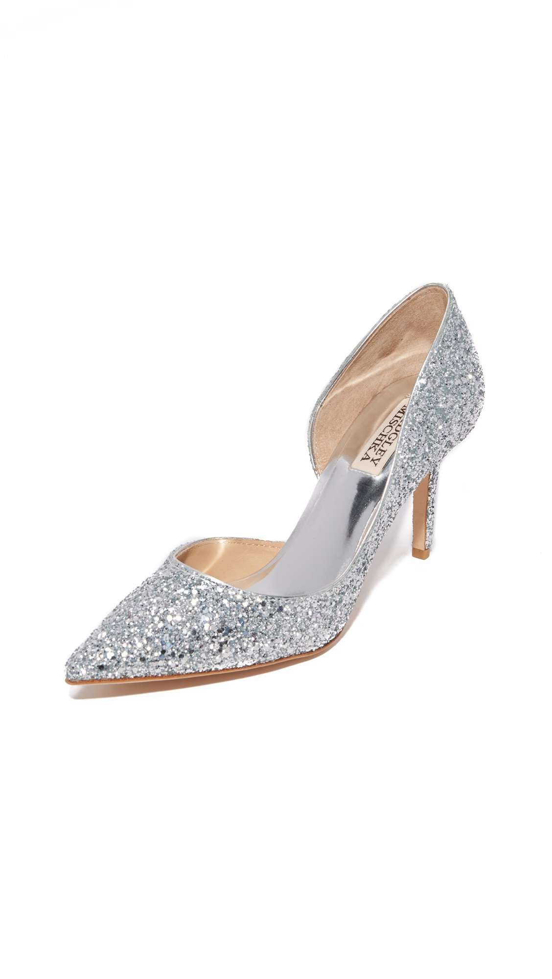 Badgley Mischka Women's Daisy Dress Pump, Silver, 5 M US 1