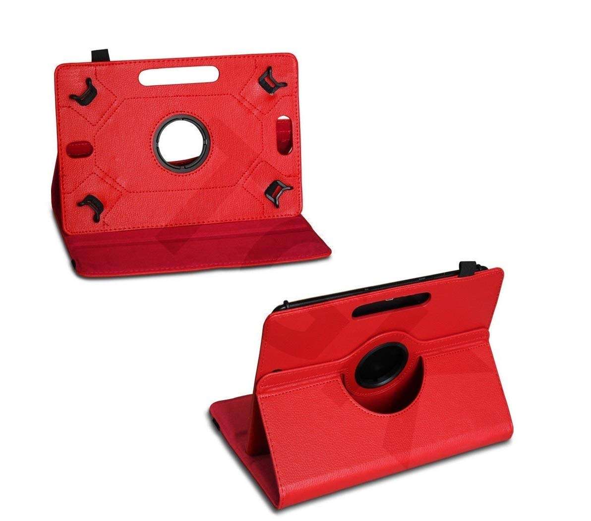TGK Rotating Cover for iBall Slide 3G Q7218 Tablet 7 inch (Red) 360 Degree Universal 3 Camera Hole Leather Stand Case 5