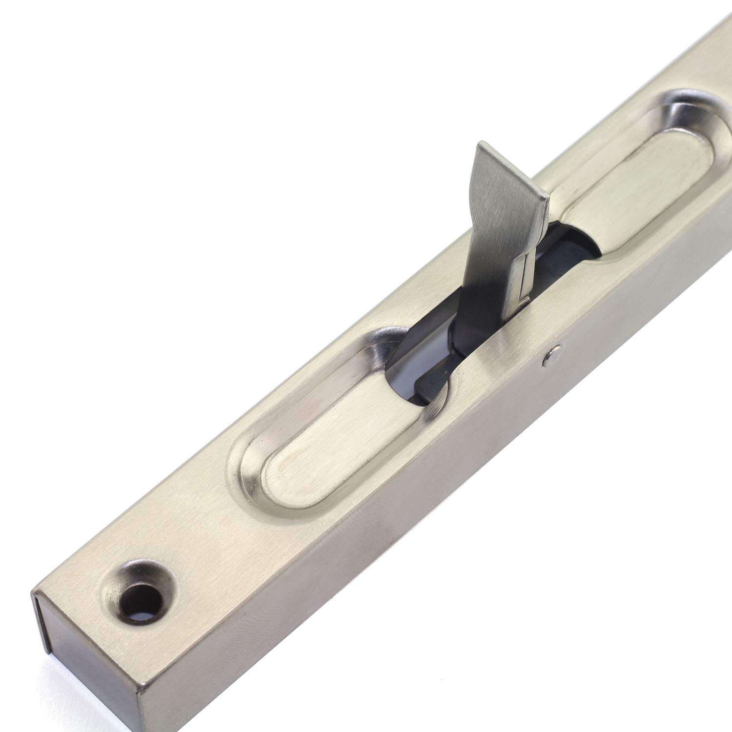 Tegg 6 Inch Lever Action Flush Bolt Latch 304 Stainless Steel Furniture Hardware Fitting Security Door Guard Concealed Slide Bolt Lock 2
