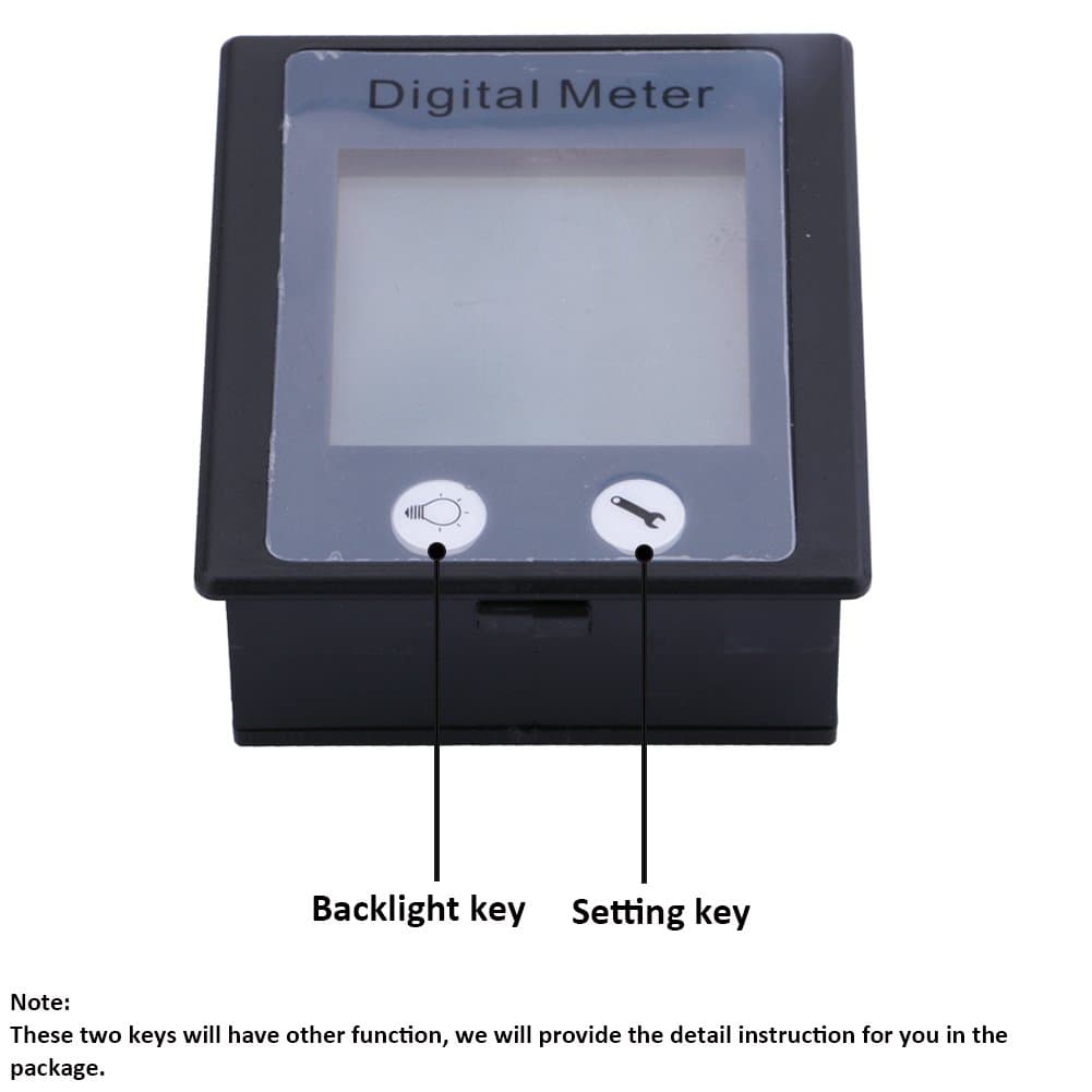 Yeeco AC Digital Meter with CT, Multifunciton Voltage Current Meter AC 80-260V 10A Digital Voltmeter Ammeter LCD Digital Display Multifunciton Volts Current Power Energy Meter Multimeter Gauge Monitor 4