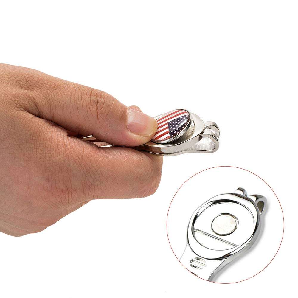 CHIVENIDO Golf Divot Repair Tool, Premium Metal Golf Ball Maker Magnetic Golf Divot Tool (1) 4