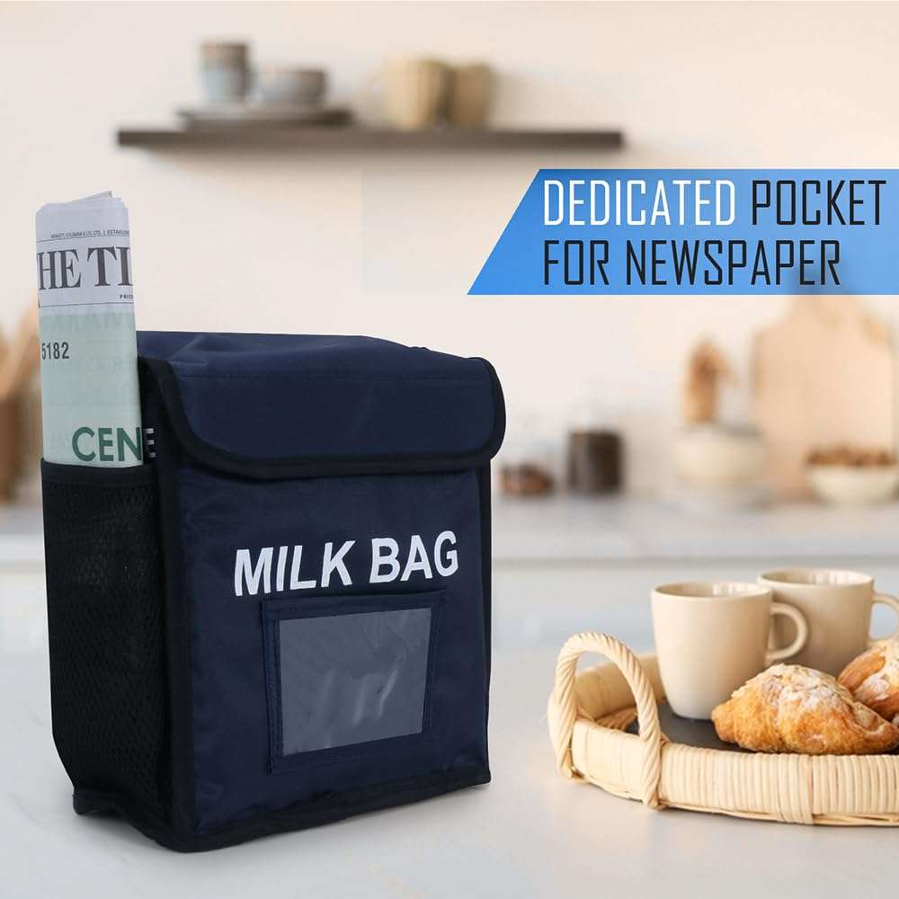 MOHREE Milk bag for door hanging,Milk basket for main door, Milk box for outdoor gate metal, Newspaper holder for gate,food packet box for home apartment delivery 4