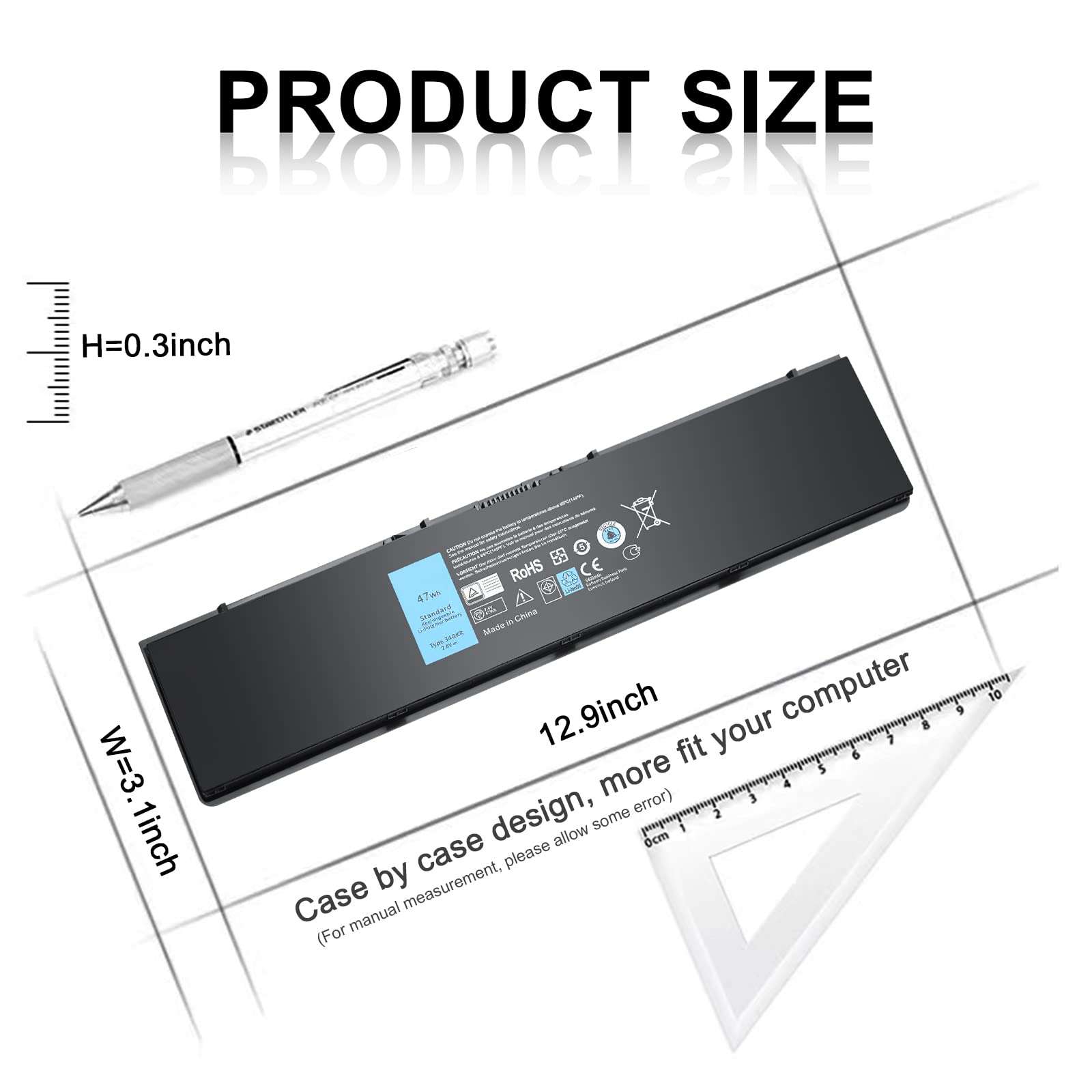 IEFUU New Replacement Laptop Battery for Dell Latitude E7440 E7450 E7420 Battery fit 451-BBFV 3RNFD G0G2M PFXCR T19VW 34GKR 0909H5 0G95J5 E225846 Notebook Battery 2