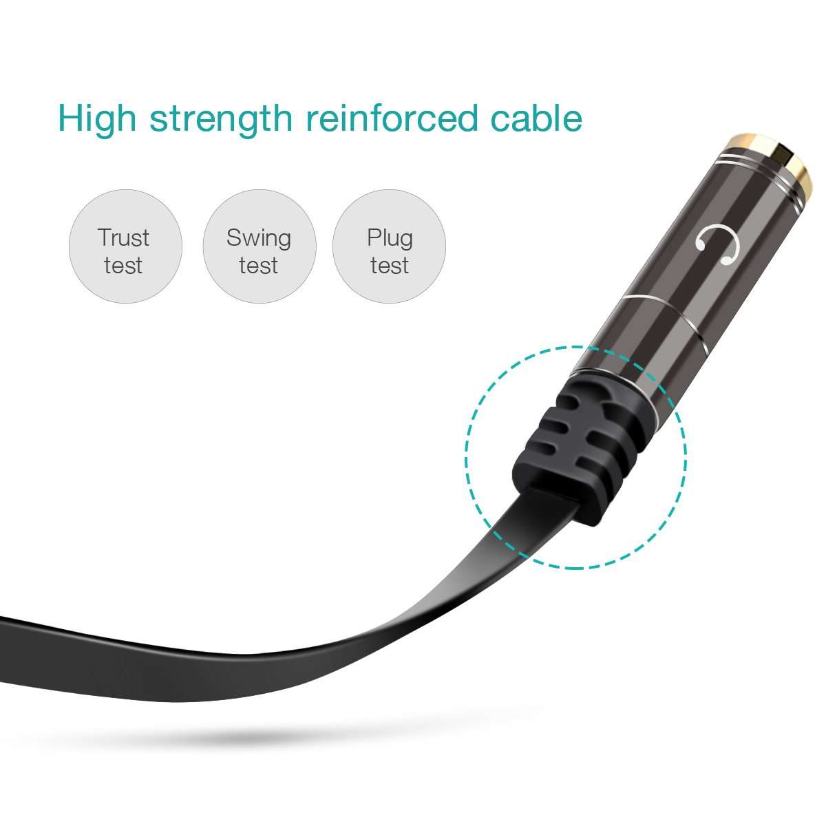 KINGTOP 2 Pack 3.5mm Combo Audio Adapter Cable for PS4,PS5,Xbox One,Tablet,Mobile Phone,PC Gaming Headsets and New Version Laptop 6