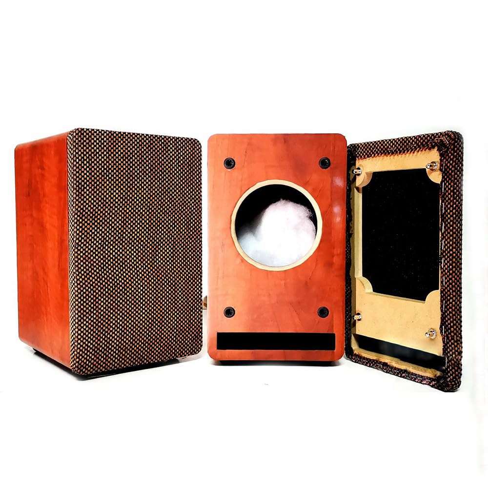 Flushbay Speaker Grill Cloth Speaker Fabric Protective Dustproof Mesh Cloth Stereo Fabric Replacement for Home Stage Speakers, Media Cabinet, KTV Box (Black-Brown) 4