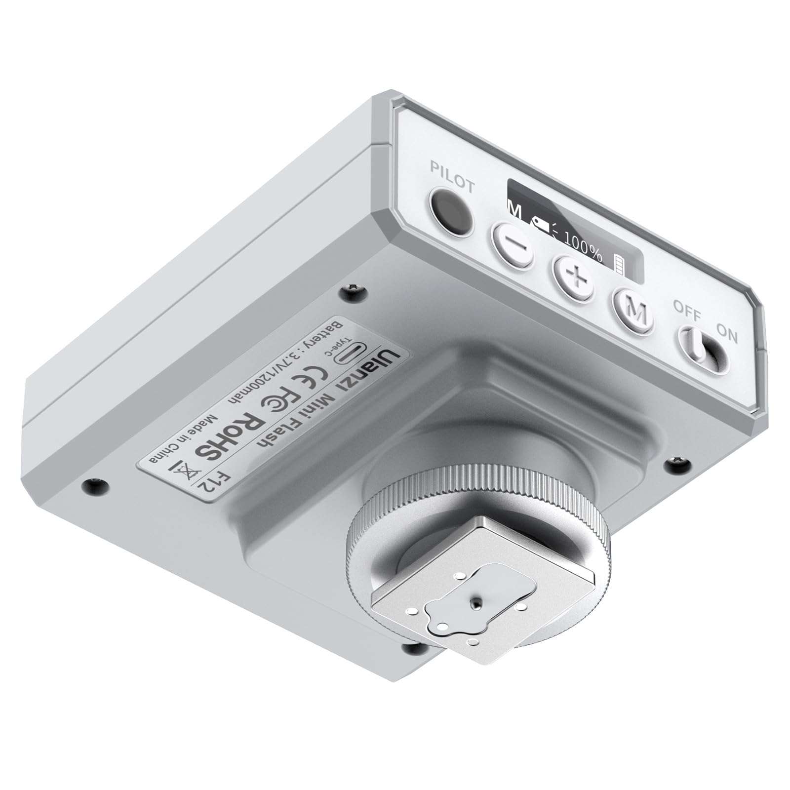 ULANZI LM20 Speedlite Camera Flash – GN12 Guide Number & 5600K CCT for Canon, Nikon, Fuji, Panasonic, Olympus, Pentax & More SLR/Mirrorless/Digital Cameras with Single-Contact Hot Shoe, White 3