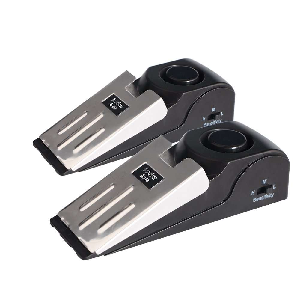 Door Stop Alarm Door Stopper Security System Doorstop Safety Tools with 120 dB Siren Great for Home Travel Apartment or Dorm (Pack of 2) 1