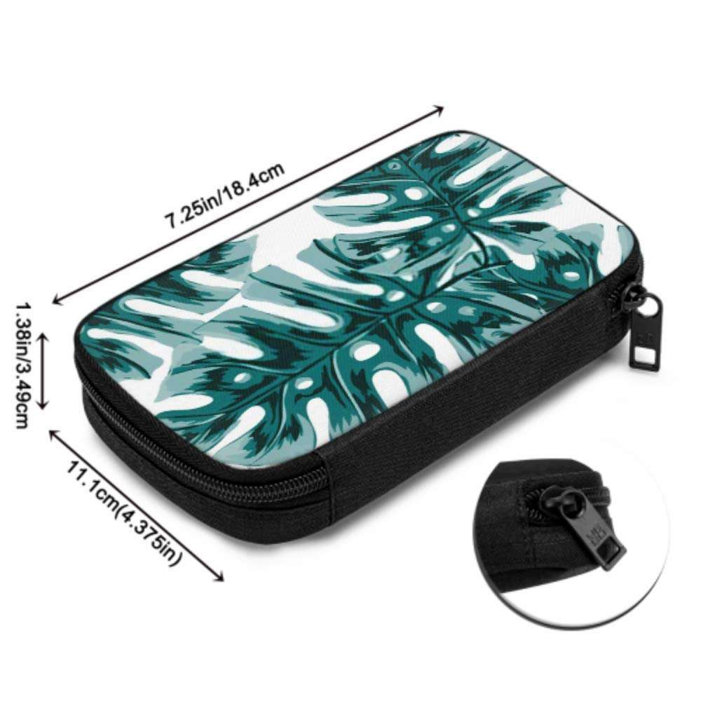 Electronics Accessories Organizer Bag Watercolor Seamless Pattern Tropical Leaves Palms Electronics Organizer Travel Cable Organizer Bag Storage Bag of Cases for Cable, Charger, Phone, USB, Sd Card 5