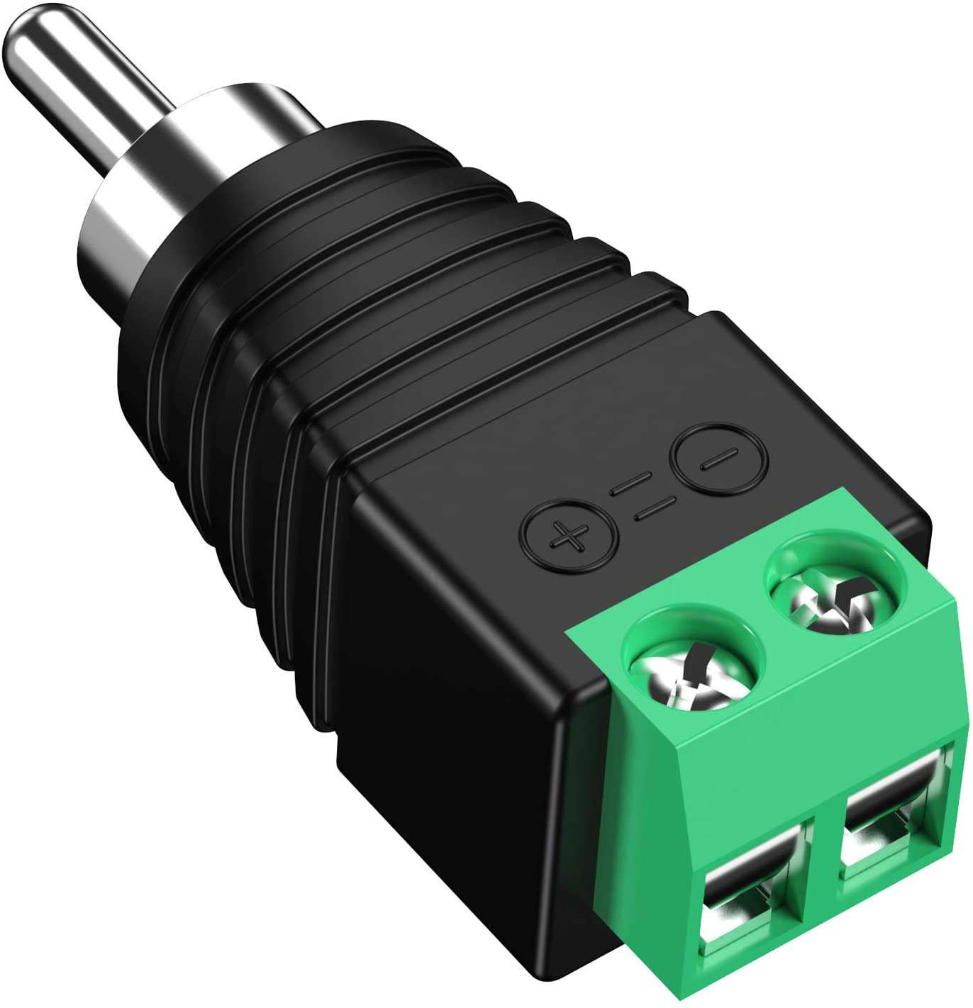 Power prime AV Screw Terminal Adapter, Solderless Converter Audio VidePower prime Speaker Wire Connectors, CCTV Applications Power prime Male Cable Screwdriver Included 3