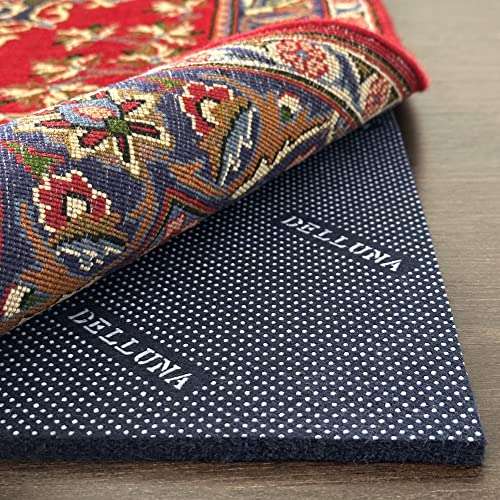 DELLUNA Non-Slip Area Rug Pad 2'x6', 3/8" Thick Double Side Rubber + Felt, Premium Deluxe Cushioned- Safe for All Floors, Adds Comfort and Protection, Ultra Strong Grip, Stop Rug from Moving. 1