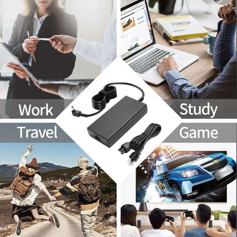 Replacement 180W AC Charger Fit for Acer V5-591G-75KE V5-591G-78R9 VN7-592G-58C3 VN7-592G-70EN VN7-592G-72VQ VN7-592G-77LB VN7-592G-788W VN7-593G-70U4 VN7-593G-73KV VN7-593G-76SS 3