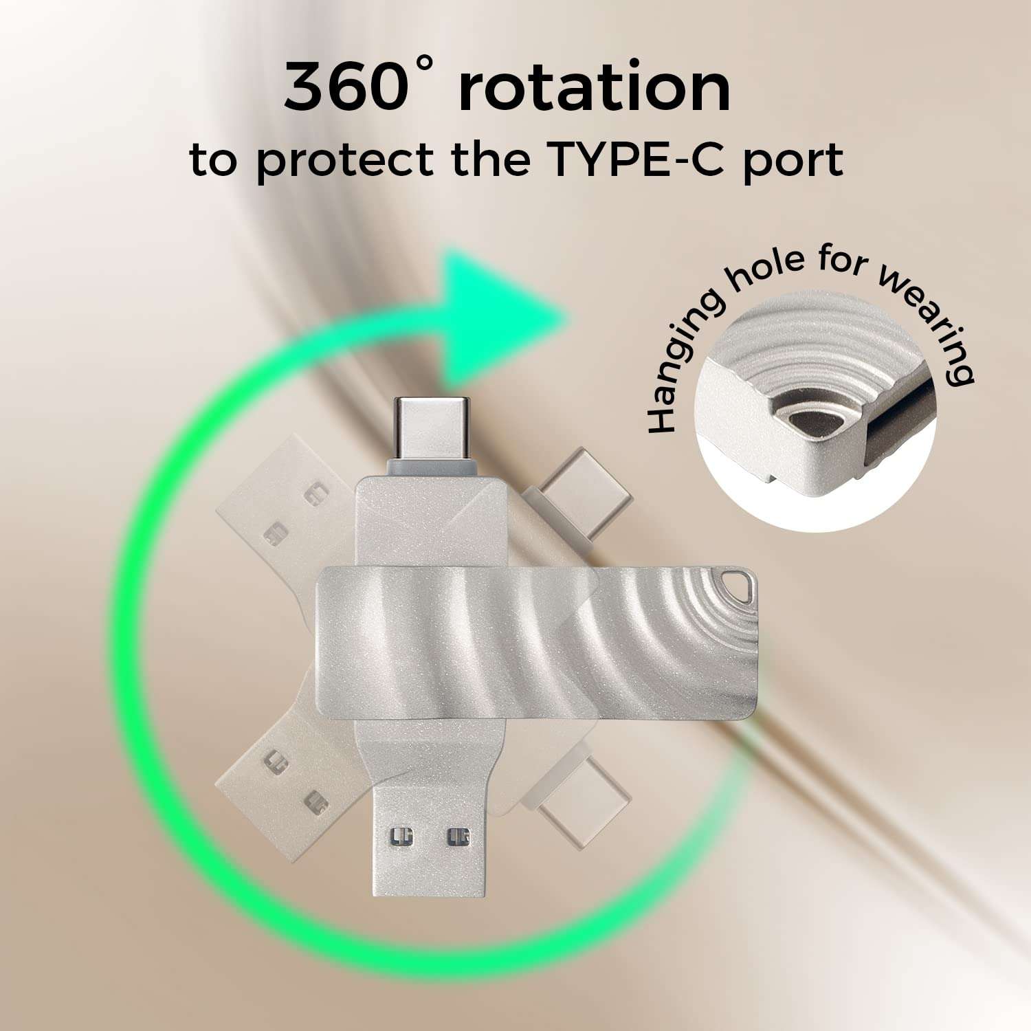 Acclamator USB Flash Drive USB3.1 Type C 2 in 1 Dual Drive Memory Stick High Speed，OTG for Android Smartphone Computer ，for Women Student Office Gift (128GB) 6