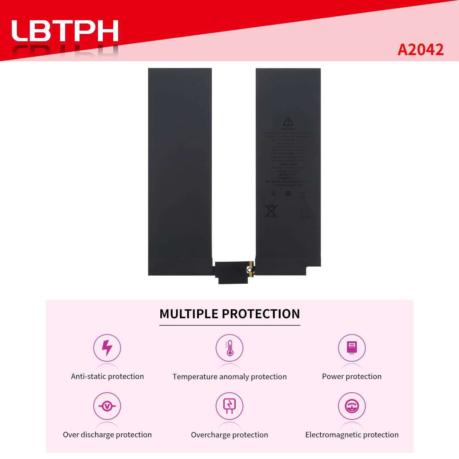 New A2042 Battery Replacement Compatible for iPad Pro 11 2018 1st A1934 A1979 A1980 A2013 A2042/EMC 3222 3221 LTE GSM WiFi Cellular Series 3.8V 29.26Wh 7700mAh with Repair Tools kit 6