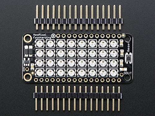 LED Lighting Development Tools NeoPixel FeatherWing - 4x8 RGB LED Add-on For All Feather Boards 3