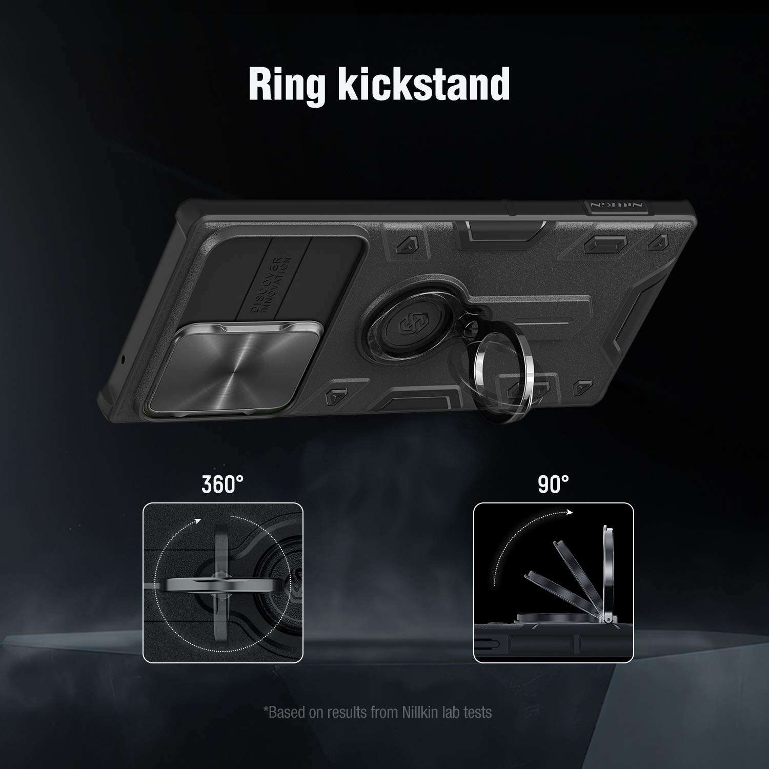 Nillkin Galaxy Note 20 Ultra Case - Military Grade Case with Stand Kickstand Ring and Slide Camera Cover, CamShield Armor Case for Sumsung Galaxy Note 20 Ultra 6.9 inch 2020, Black 2