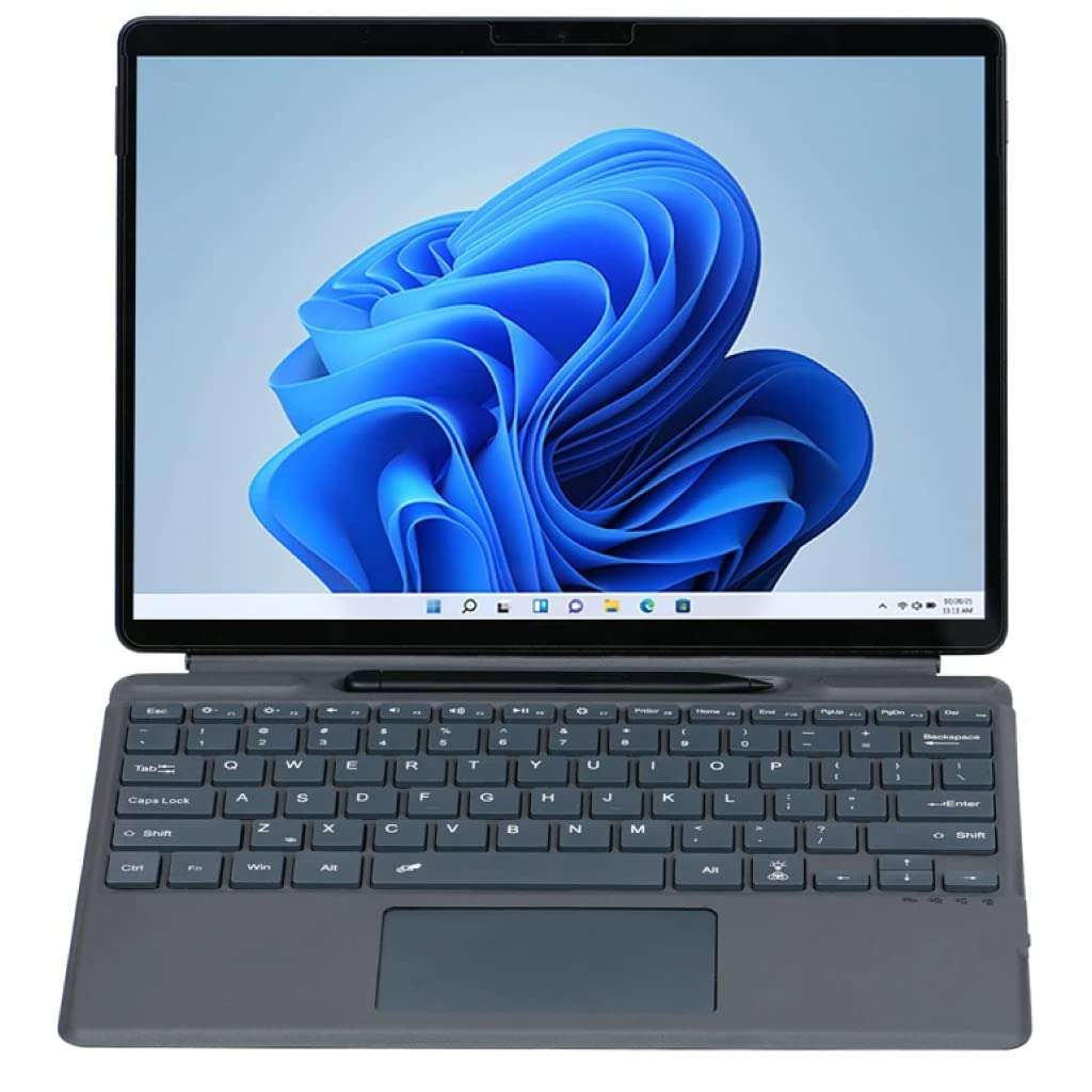 Concept Kart Wireless Bluetooth Magnetic Keyboard Compatible with Microsoft Surface Pro 9/8/X (2019-2022) with Smart Touchpad, 7 Color Backlit, Ultra Slim, Rechargeable 3