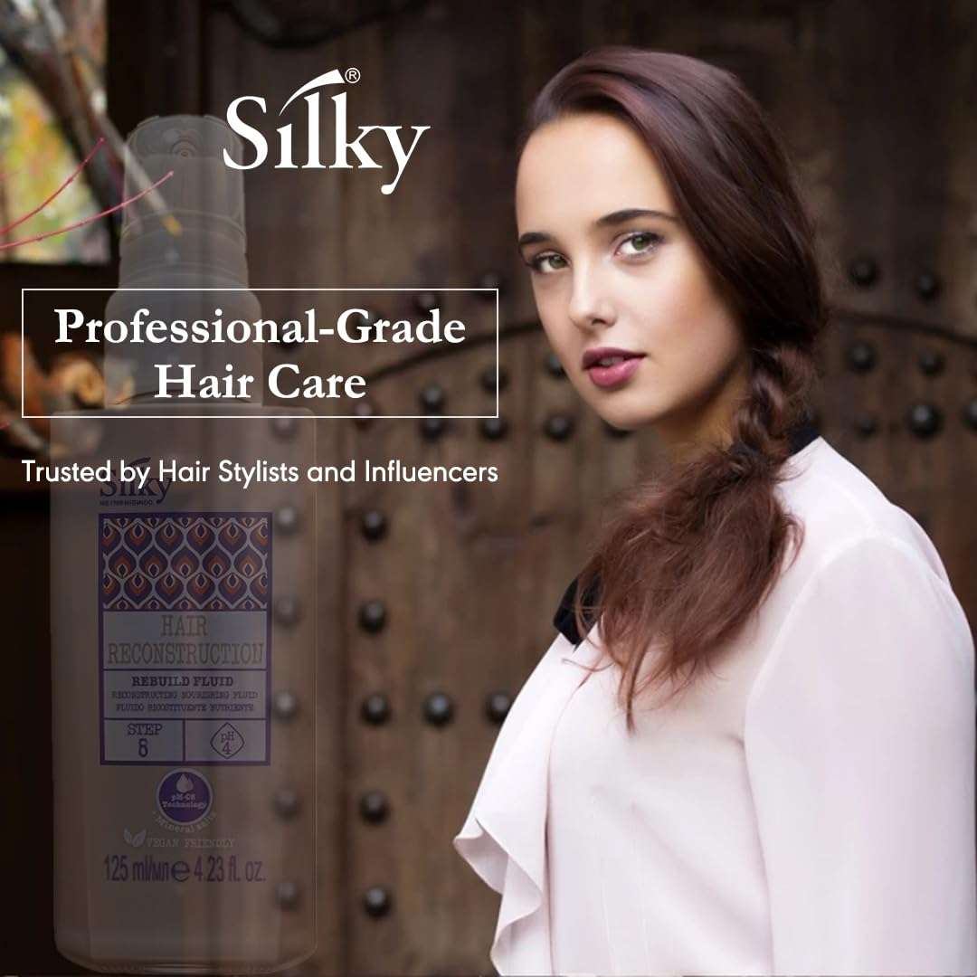 Silky Technobasic Leave-in Conditioner Spray Rebuild Fluid - Hibiscus Scented Leave in Conditioner Heat Protectant for a Nourishing Thermo-Protective Action - Sulfate Free Leave in Conditioner - 125ml 6