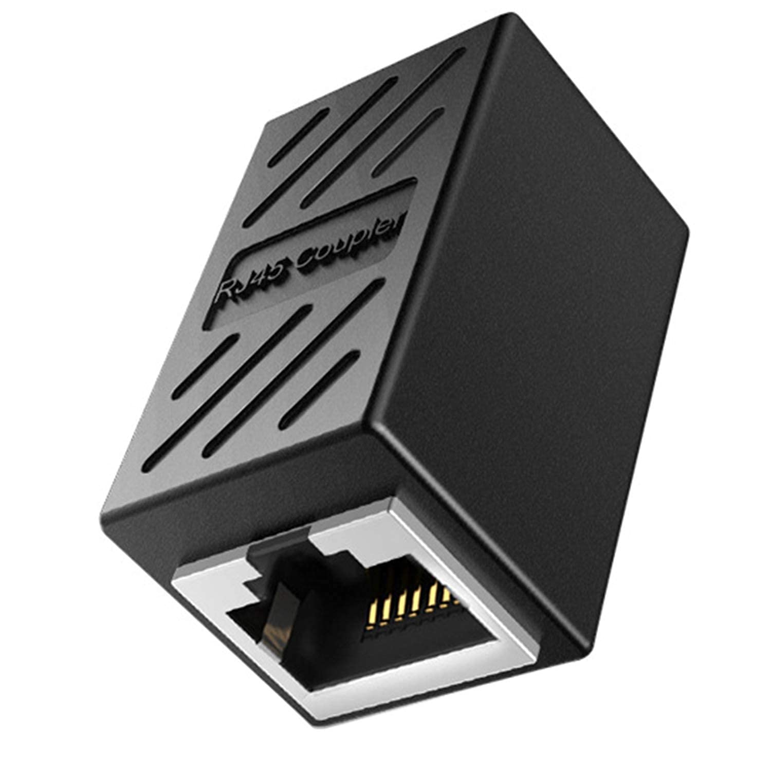 BUYFLUX RJ45 Joiner Adapter Ethernet Extender Coupler Female to Female Plug LAN Network Double Socket LAN Internet CAT 5/CAT 6 Adapter (Black) (1) 3