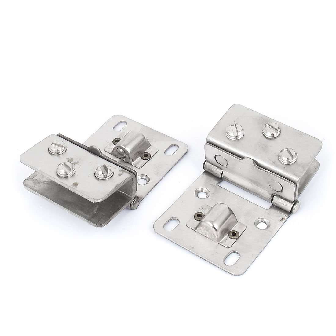 Aexit 8-12mm Thickness Door Hardware & Locks Metal Wall Mounted Cabinet Glass Clamp Clip Door Hinges Hinge 2pcs 2
