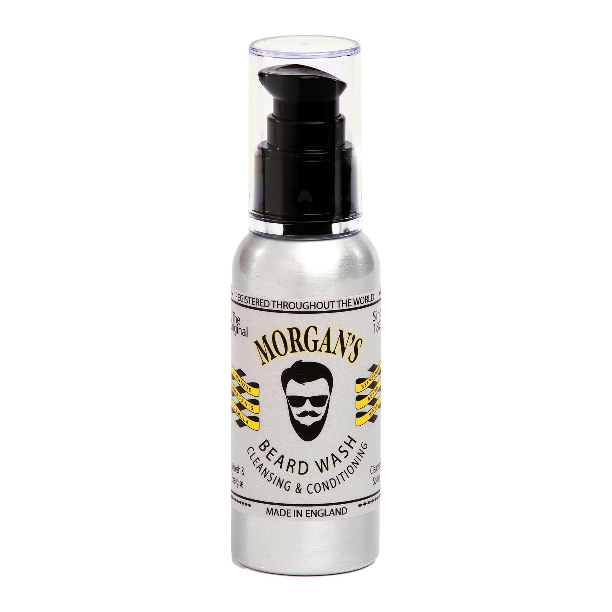 Morgan's Pomade Beard Wash, Cleansing and Conditioning Beard Shampoo for Soft and Manageable Beard, Supports Beard Growth, with Argan Oil 3.5 Fl Oz